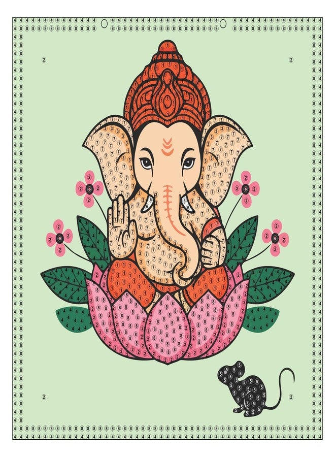 itsy-bitsy Itsy Bitsy DIY Diamond Painting Kit - Ganesha 6x6 inch | Rhinestone Art Craft for Adults & Kids | Meditative Wall Decor | Easy DIY Kit - Image 2